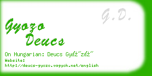 gyozo deucs business card